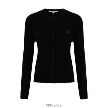 26SS Maison Kitsune Ribbed 크루넥 가디건 QW00502KT1193P199 TP57890