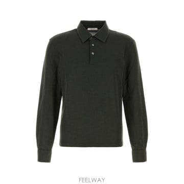 26FW 더 로우 다크 그린 니트 Reyes 폴로 셔츠 R000244K753DMG TP580890492