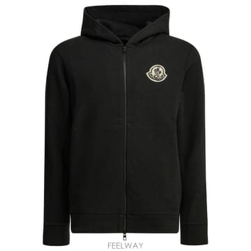 26FW Moncler 블랙 코튼 후드티 with 로고 8G00027899V4999 TP580273464