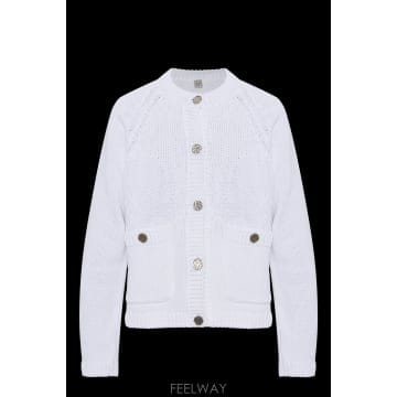 26FW Toteme HAMMERED BUTTON 코튼 가디건 263WRT0853YA0299047 TP579
