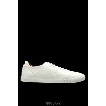 26FW 조르지오아르마니 레더 스포츠 슈즈 with embossed 로고 GM004698AF19222U001