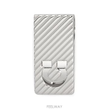 26FW 살바토레 페라가모 GUILLOCHE DIAGONAL STRIPE 머니 CLIP 77041607959