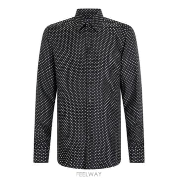 26FW 돌체앤가바나 실크 twill 셔츠 with polka dot 프린트 G5ML1TIS13OHN6DI 