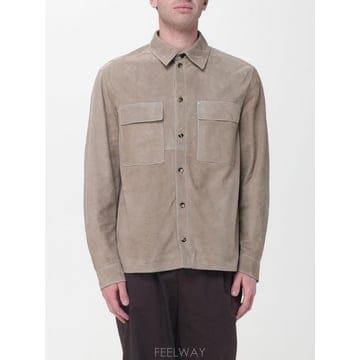 26SS AGNONA Giacca camicia in camoscio Agnona PS11U1U8101N44