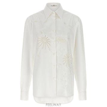 26SS 에르마노설비노 Embroidery 코튼 셔츠 D482K362RWGF10602 TP579306306