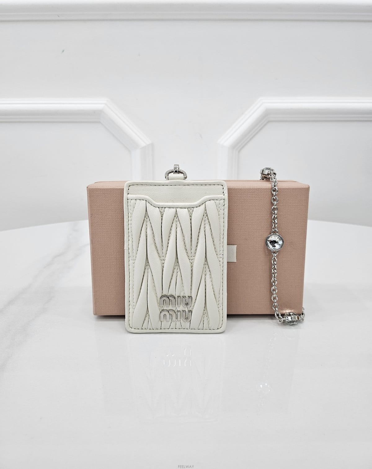 Miu Miu [�̴ٽ�] �̿�̿� ���׶�� ũ����Ż ī�� Ȧ�� 5MC016[�̴ٽ�] �̿�̿� ���׶�� ũ����Ż ī�� Ȧ�� 5MC016