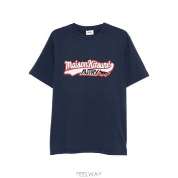 25FW Autry 쇼트 슬리브 블루 T 셔츠 TSPXMK2B TP579516821