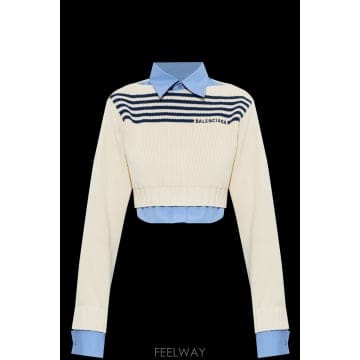 26FW Balenciaga HYBRIS 점퍼 코튼 STRIPED 니트 876833T34644282 TP57