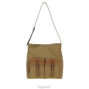 26FW 프라다 Khaki canvas 프라다 Route shopping 백 2VH2072G6SF0241 T