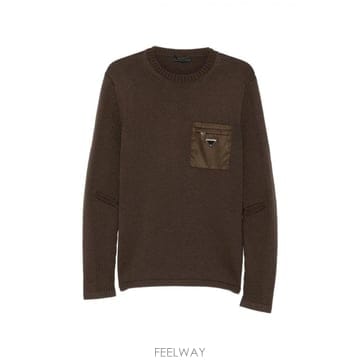26FW 프라다 울 앤 nylon blend  클래식 컷  Technical fabric pocket wit