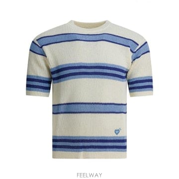 25FW 휴먼 Made 쇼트 슬리브 니트 HM29CS029BLUE TP579239045