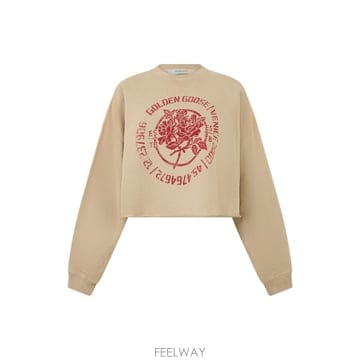26FW 골든구스 JOURNEY WS GARMENT DYED OVERSEIZE CROP 스웨트 셔츠 GWP0