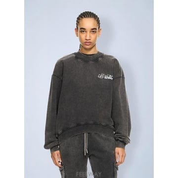 Off White 26 FW ����ȭ��Ʈ ���� Off Marker Over Crew Sweatshirt 2BA075S26FLE026 FW ����ȭ��Ʈ ���� Off Marker Over Crew Sweatshirt 