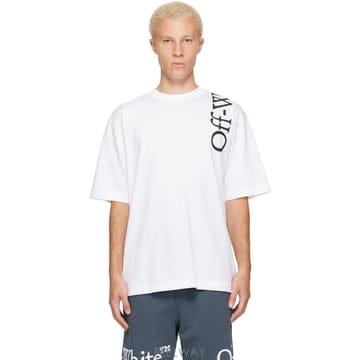 오프화이트 화이트 버티컬 부키시 스케이트 티셔츠 OMAA120F26JER01010 TP876749805
