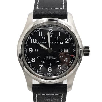 해밀턴 H70605733 카키필드 42MM 오토매틱 가죽밴드 남성시계aa66204
