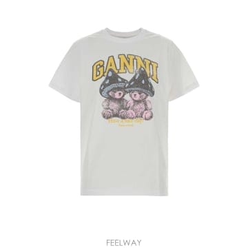 GANNI [X45]���� A1050311 151 ���� ���� ���� ���� ���� ����콺 White cotton t shir[X45]���� A1050311 151 ���� ���� ���� ���� ���� �����