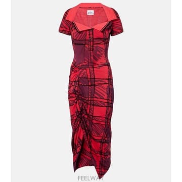 ViVienne westwood 26 FW ���ȿ���Ʈ��� Long Monday üũ ��ư ���� �巹�� TP58110160026 FW ���ȿ���Ʈ��� Long Monday üũ ��ư ���� �巹