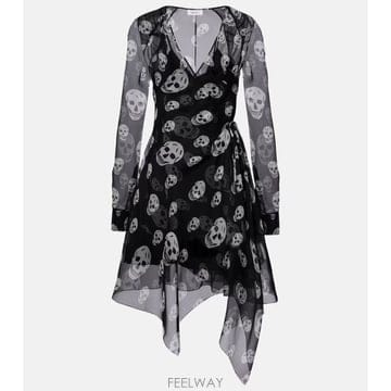 Alexander Mcqueen 26 FW McQueen Skull ��ø�Ʈ�� ��ũ ���� �� �巹�� TP58109835226 FW McQueen Skull ��ø�Ʈ�� ��ũ ���� �� �巹�� TP5