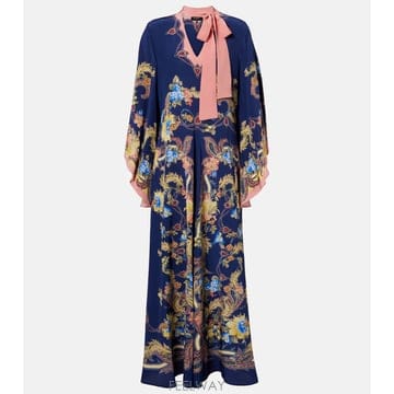 ETRO 26 FW ��Ʈ�� ������ Ÿ�� �� ��ũ �ƽ� �巹�� TP58109762726 FW ��Ʈ�� ������ Ÿ�� �� ��ũ �ƽ� �巹�� TP58109