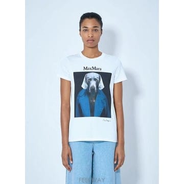 Max Mara 26 FW �������� ���� Graphic Print T Shirt 2621946071600 009 TP876326 FW �������� ���� Graphic Print T Shirt 262194607160