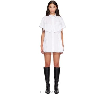 Sacai 26 FW ��ī�� ȭ��Ʈ ���ø� �̴� �巹�� 262445F05200526 FW ��ī�� ȭ��Ʈ ���ø� �̴� �巹�� 262445F052005