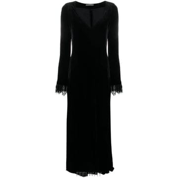 Alberta Ferretti 26 FW �˺���Ÿ�䷹Ƽ lace trim maxi dress A04265139 TP45766803726 FW �˺���Ÿ�䷹Ƽ lace trim maxi dress A04265139 TP