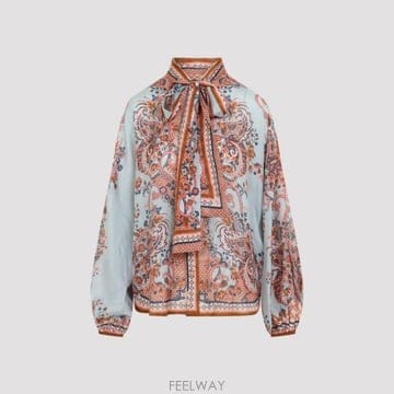 Zimmermann 26FW ���Ӹ� ����콺 4461TSS261 BLUE PAISLEY FLORAL26FW ���Ӹ� ����콺 4461TSS261 BLUE PAISLEY FLORAL