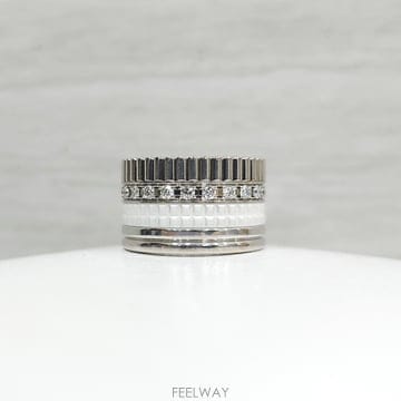 [럭스유] 부쉐론 다이아 콰트로 더블 화이트 에디션 라지링 48호 JRG03288
