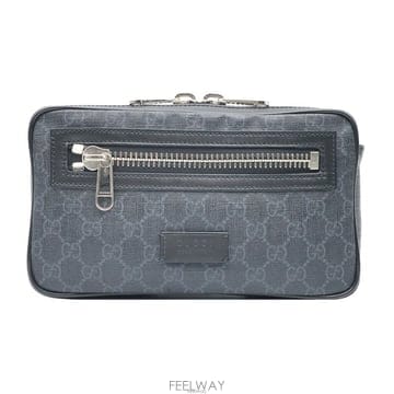 중고명품건대점 / Gucci(구찌) 474293 블랙 소프트 GG 수프림 WEB 스트랩 벨트백 힙색