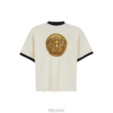 Versace 26FW ������ü ���� Ƽ���� 1026093 1A187351W790 WHITE26FW ������ü ���� Ƽ���� 1026093 1A187351W790 WHITE