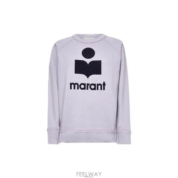 이자벨마랑 26FW MILLYNY 벨벳 로고 맨투맨 라일락다크네이비 SW0160FA A1M07E LCDN