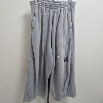 [S] 니들스 파필리온 버터플라이 페인트 스웻팬츠 그레이