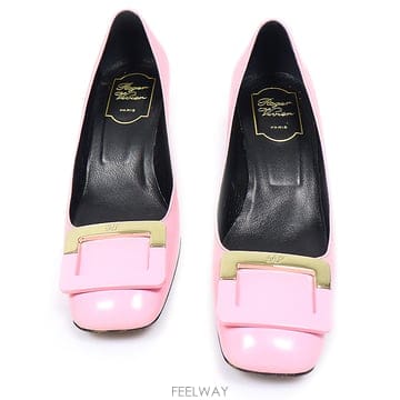 Roger Vivier(로저비비에) RVW34311905 핑크 페이던트 트럼펫 펌프스 여성구두 38