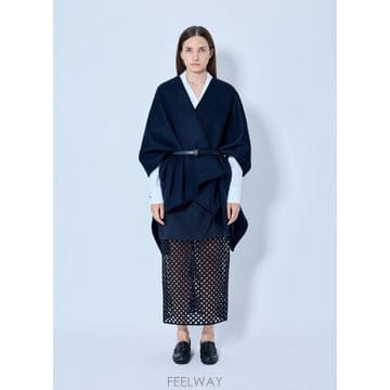 26 FW 막스마라 여성 벨티드 랩 판초 및 컷아웃 스커트 2624546121600 081 TP8765950