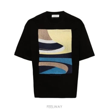 26 FW 랑방 다우노우 자수 티셔츠 RMTS0026J099P24 TP457666001