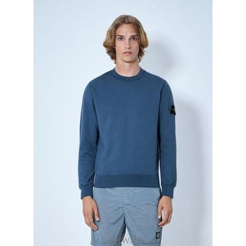 26 FW 스톤아일랜드 남성 크루넥 스웨트셔츠, 슬리브 패치 포함 sto0165061blk
