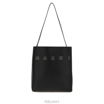 [X45]마르니 SHMP0111U4P6483 00N99 여성 토트백 쇼퍼백 탑핸들백 핸드백 Black lea