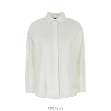 [X45]에스막스마라 2519191031600 002 여성 셔츠 남방 블라우스 White cotton Con
