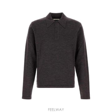 [X45]르메르 TS0031LK1072 BR528 남성 폴로 피케셔츠 Chocolate wool polo s