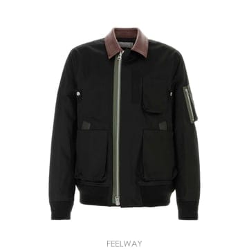 Sacai [X45]��ī�� 2604031M 001 ���� �������� ���� ĳ�־����� Black canvas jacket[X45]��ī�� 2604031M 001 ���� �������� ���� ĳ�־�����