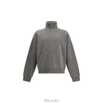 악셀 아리가토 코어 집업 가디건 그레이멜란지