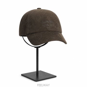 메종 키츠네 파리 코듀로이 캡 브라운 MRUAH02WW9141-0549