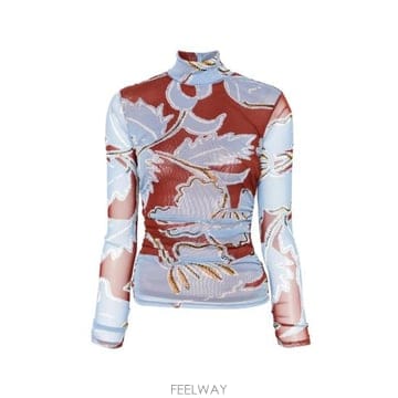26FW 다이앤 본 퍼스텐버그 탑 T028ECRGMTMESH CRGMT BLUE RED