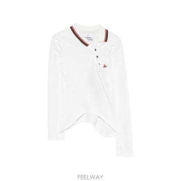 26FW 비비안웨스트우드 폴로 티셔츠 1H010007 J00AU A401 WHITE