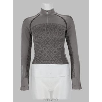26FW 카사블랑카 탑 W AW26 ACT 068 01LIGHTGREYMONOGRAM