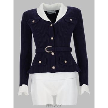 26FW 셀프 포트레이트 스웨터 PF26 131C N NAVY BLUE