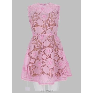 26FW 셀프 포트레이트 원피스 PF26 109S P PINK