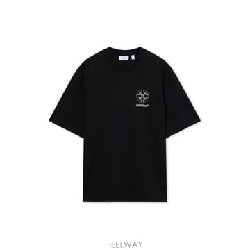 26FW 오프화이트 반팔 티셔츠 44MAA120F26J01E 001 BLACK