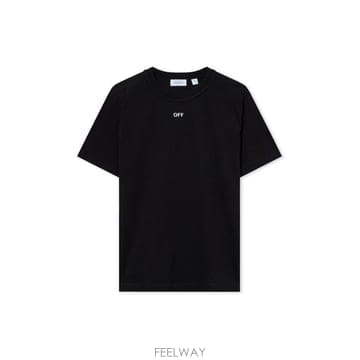 26FW 오프화이트 반팔 티셔츠 44MAA16MF26J002 001 BLACK