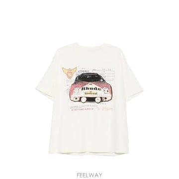 26FW 루드 반팔 티셔츠 RHPF26TT07012 3160 VINTAGE WHITE BLACK RED